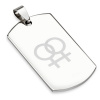 Steel Double Female Dog Tag Necklace